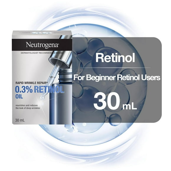 Neutrogena Anti Aging Retinol Oil For Face, Rapid Wrinkle Repair Face Serum & Eye Serum
