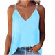 thumbnail image 2 of ICHUANYI Clearance Women's Summer Casual Sleeveless Blouse V Neck Tops T-Shirt Vest For Women(Light Blue, XL) ICHUANYI WER2023081204821, 2 of 5