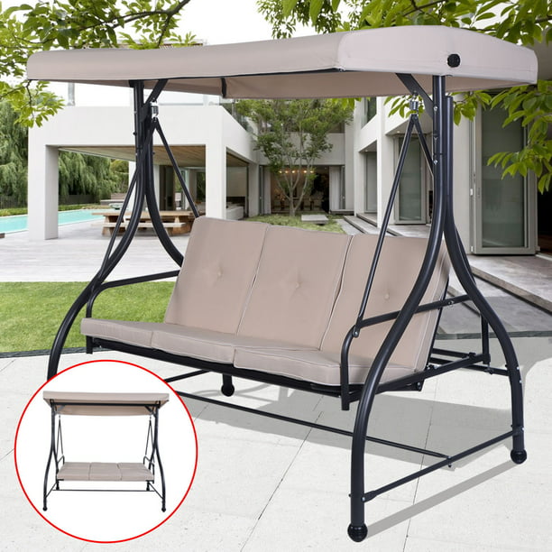 Costway Converting Outdoor Swing Canopy, Outdoor Swing With Canopy
