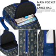 thumbnail image 4 of Sling Backpack,Dark Blue Christmas Tree Pattern Crossbody Bag with Water Bottle Holder,Waterproof Sling Bag for Men/Women with Chest Phone Holder for Hiking,Travel, 4 of 6