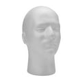 thumbnail image 5 of 2x Men Foam Manikin Head Display Stand Display Head Model for Headwear Hairpiece, 5 of 8
