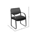 thumbnail image 2 of Starlight Canyon Home Black Arm Chair For Reception, Lobby Chair Or Waiting Room Guest Seating, 2 of 5