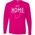 thumbnail image 3 of Inktastic It's Home State of Indiana Outline Long Sleeve T-Shirt, 3 of 5