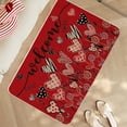 thumbnail image 3 of Valentine’s Day Themed Floor Mat - Absorbent Non-Slip Entryway Doormat, Bathroom Shower Mat & Living Room Rug, Festive Romantic Decor for Home, Soft Water-Absorbent Floor Covering, 23.6*15.75in, A, 3 of 6