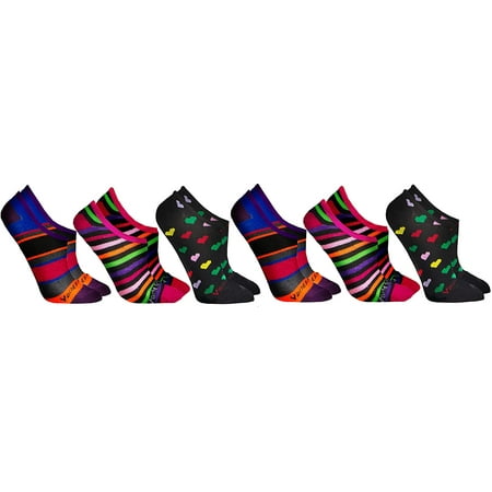 

Women s Mesh No Show/Silicone No Slip Loafer Sock Liner (Asst Prints (6 Pack))