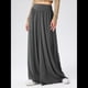 thumbnail image 5 of Pantalones Palazzo Holgados de Cintura Alta Elástica para Mujer, Informales, con Bolsillos, Holgados y Largos de Otoño Gris Oscuro S, 5 of 8