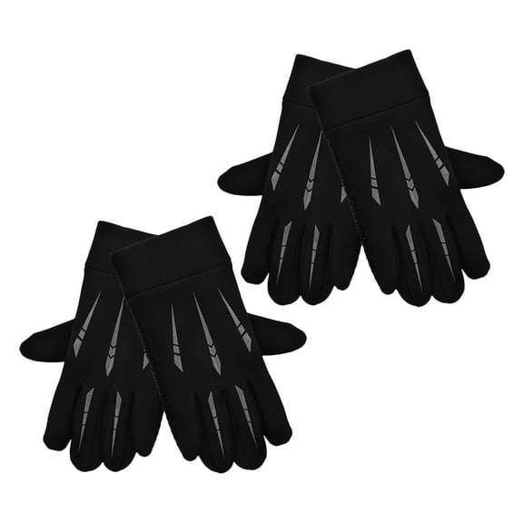 HAMPPLIES 2Pairs Gloves for Men Driving Waterproof and Windproof in Full Finger Style