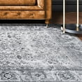 thumbnail image 4 of HomeRoots 487314 4 x 6 ft. Charcoal Oriental Power Loom Stain Resistant Rectangle Area Rug, 4 of 5