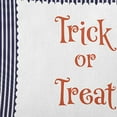 thumbnail image 2 of 16" x 16" Simply Daisy Halloween Trick or Treat Ticking Polyester Accent Pillow, Navy Qty 1, 2 of 6