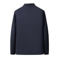 thumbnail image 5 of hoksml Men Casual Outerwear Jackets Solid-Color Double-sided Zip Up Coat Fashionable Zipper Pocket Long Sleeve Hoodedess Standing Collar Spring Fall Windbreaker Top Clothing, 5 of 9