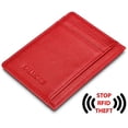 thumbnail image 3 of Credit Card Holder Genuine Leather Slim & Thin Pocket Wallet Minimalist Wallet Money Clip RFID Blocking, 3 of 7