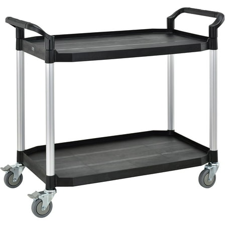 Global Industrial Large 2 Shelf Utility Cart, 440lb Cap