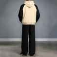 thumbnail image 4 of Maqroz Mens Sweatsuits 2 Piece Set Lightweight Tracksuit Long Sleeve Drawstring Hooded Sweatshirt and Wide Leg Sweatpant Breathable Lightweight Sport Wear, 4 of 9