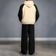 thumbnail image 4 of Ceisia Men's Loose Fit Raglan Sleeve Hoodie Set Color Block Pullover with Elastic Waist Wide Leg Pants Gifts, 4 of 9