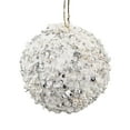 thumbnail image 3 of A&B Home Set of 12 Glittered White Hanging Ball Ornaments 3.9" x 3.9" x 3.9", 3 of 6