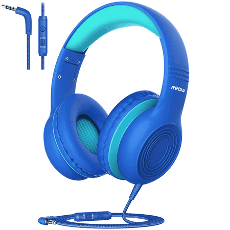 Mpow CH6S Kids Headphones with Microphone, Blue