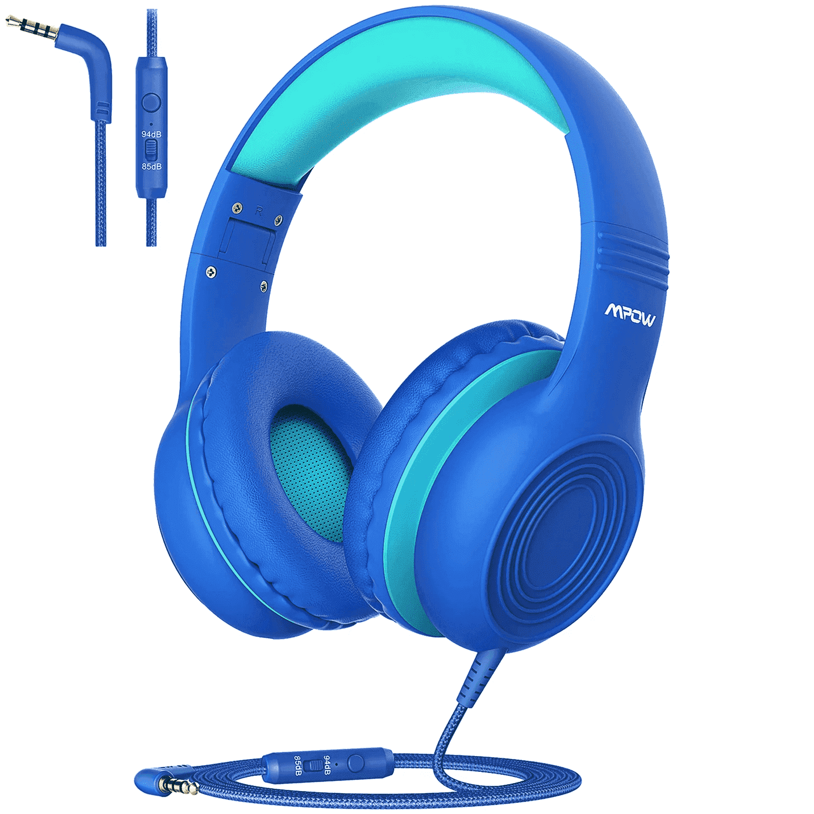 Mpow CH6S Kids Headphones with Microphone, Blue photo 1