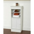 White Bathroom Linen Stand with 4 Shelves, Zenna Home