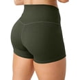 thumbnail image 3 of Zhuge Pantalones cortos de ciclista de cintura alta para mujer, paquete de 2, pantalones cortos de yoga con cintura cruzada, pantalones cortos para correr, leggings con o sin bolsillo, 3 of 5