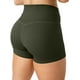 thumbnail image 3 of Zhuge Pantalones cortos de ciclista de cintura alta para mujer, paquete de 2, pantalones cortos de yoga con cintura cruzada, pantalones cortos para correr, leggings con o sin bolsillo, 3 of 5