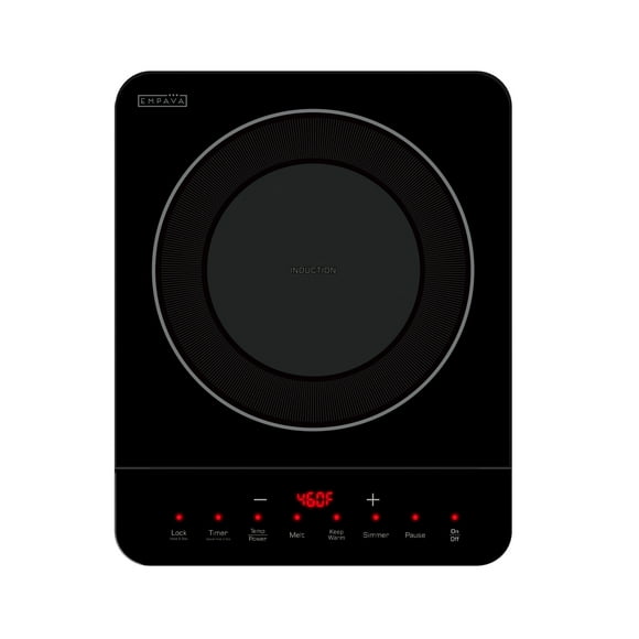 11-in Portable Single Heating Element 1800-W Countertop Induction Cooktop in Black 120-V
