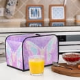 thumbnail image 6 of Balery Purple Sparkling Butterfly Pattern Oven Cover Kitchen Bread Machine Protector, 2 Slice Toaster Cover for Home, Anti Dust Fingerprint Coaster Cover, 6 of 7
