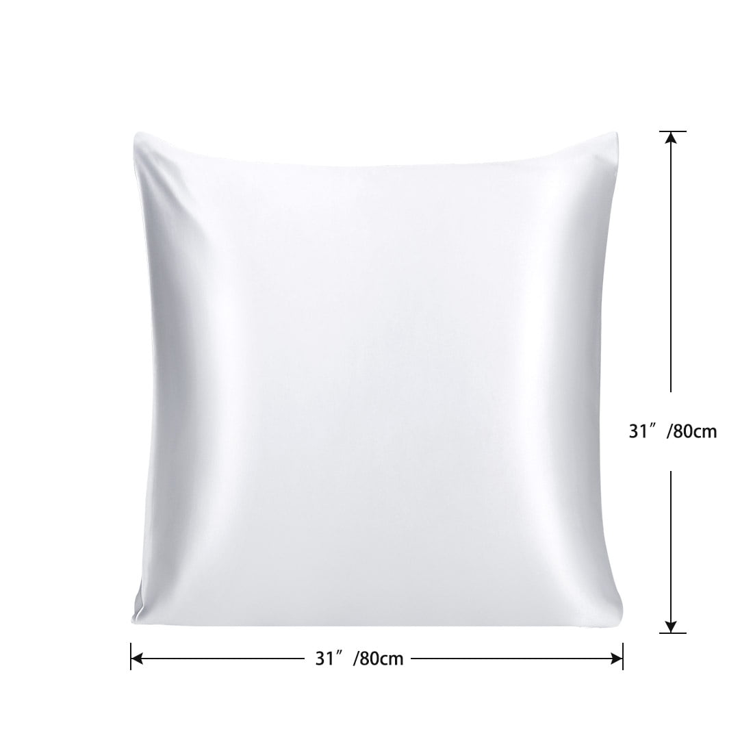 PiccoCasa Silk Pillowcase for Hair and Skin, 22 Momme Silk Pillow Cases Covers with Zip King Silver