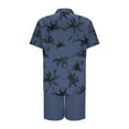 thumbnail image 5 of GERsome Men's Hawaiian Matching Sets 2 Piece Button Down Floral Shirts and Shorts Summer Vacation Outfits S-3XL, 5 of 5