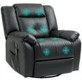 thumbnail image 1 of HOMCOM 8-Point Vibration Massage Recliner Chair for Living Room, Black, 1 of 10