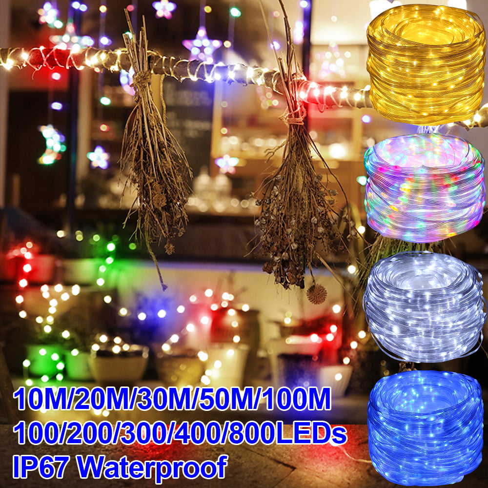 10-100M Mains Fairy String Lights LED Outdoor Christmas Home Garden Trees Decor 
