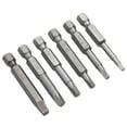 thumbnail image 1 of 6Pcs Sq1-Sq5 Square Head Screwdriver Bit 50Mm 1/4Inch Shank Magnetic Screw Driver Electric Screwdriver Bits Hand Tool, 1 of 6