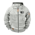 thumbnail image 1 of Hooded Jackets for Men Raglan Sleeve Men's Sporty Hooded Jacket with Multiple Pockets, 1 of 8