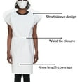 thumbnail image 2 of McKesson Exam Gown, Disposable - Poly and Premium Tissue, Front or Back Opening, Short Sleeve, Unisex - White, One Size Fits Most Adults, 21 in x 30 in, 50 Count, 2 of 11