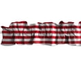 thumbnail image 3 of Half Inch Wide Small Stripes Cotton Curtain Sleeve Topper Window Treatment, 3 of 3