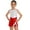 Red, variant on Kids Girls Cheerleading Outfit Cheer Leader Uniform Sequin Dress and Shorts Set Purple 6