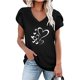 thumbnail image 2 of Blusa informal con estampado de manga corta y cuello en V de verano para mujer con estilo OAVQHLG3B Store  lin121212, 2 of 4