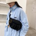 thumbnail image 4 of Bolsa Unisex Street Casual Chest Pack Canvas Riñonera Crossbody Pouch (Negro) JShteea Para Estrenar, 4 of 9