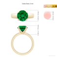 thumbnail image 5 of ANGARA Lab Grown 2.5 Ct Prong-Set Round Emerald Solitaire Engagement Ring in 14K Yellow Gold for Women (Size-9mm) | May Birthstone, Anniversary, Jewelry Gift for Women | Lab Grown Emerald Ring, 5 of 8