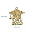 thumbnail image 4 of MasteelfCA 10Pcs Graduation Hat Hanging 2022 Charm Pendant Crafting Jewelry Making Supply, 4 of 7