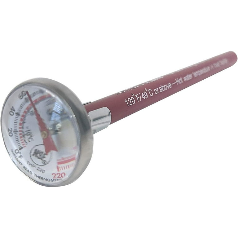 Large Dial Easy Read Pocket Thermometer, Waterproof, 5 Stem (Multipac