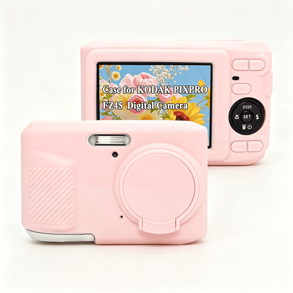 HBMYN Case for Kodak Pixpro Fz45|Soft Silicone Digital Camera Case Lightweight Protector Lens Cover Accessories (Smoked Pink)