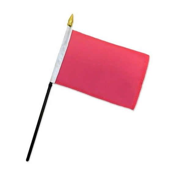 Pink Solid Color 4x6in Stick Flag