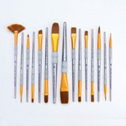 Crafter's Choice Brown Taklon Brush Value Set-15/Pkg