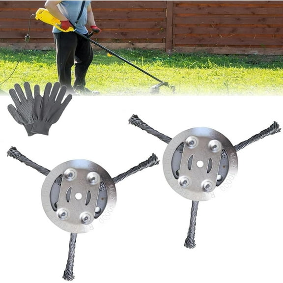 String Trimmer Replacement Head,Universal Wire Weed Eater Head, Trimmer Boss Pro Weed Eater Head, Electric Replacement Steel Wire Line Trimmer Spool (3 Head 2PCS)