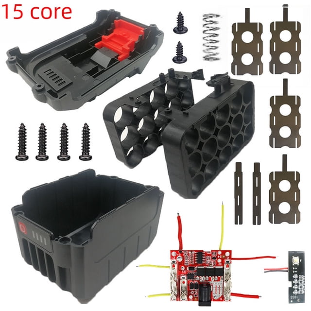 High-Quality ABS+Metal 15-Core Battery Shell Kit with Circuit Board & Power Display for Makita, Dragon Breath, Red Pine Master Cordless Wrenches - Easy Replacement, Durable & Precision Crafted