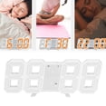 thumbnail image 3 of Roloj Digital LED 3D Control de Voz Inteligente Pantalla de Temperatura Ajuste Auticú de Brillo Reloj para el Hogar Sala de Estar Dormitorio ABS, 3 of 7