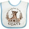 thumbnail image 3 of Inktastic I'm Only Here for the Goats Boys or Girls Baby Bib, 3 of 4