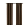thumbnail image 2 of (3 pack) Eclipse Phoenix Solid Blackout Curtains, Set of 2, 63 Inch Long Blackout Curtains, 37"W x 95"L, Chocolate, 2 of 9