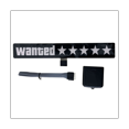 thumbnail image 1 of Windshield Electric 5Stars Wanted Car LED Ice Blue Lights Up Window Stickers for JDM Glow Panel Decoration Accessories, 1 of 6