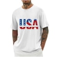 thumbnail image 2 of Tops para hombre, blusas y camisas de cuello redondo y manga corta para hombre, blusas casuales de moda con cuello redondo y estampado para hombre, blusas de poliéster para hombre., 2 of 5